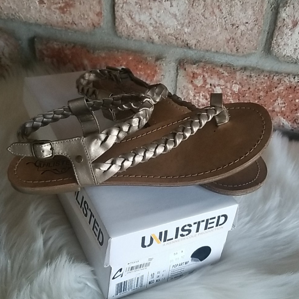 Unlisted Kenneth Cole gold sandals